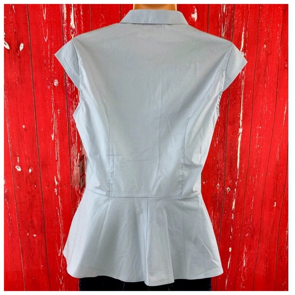 Vince Camuto Cap Sleeve Peplum Shirt Top XS NWT - Picture 5 of 8